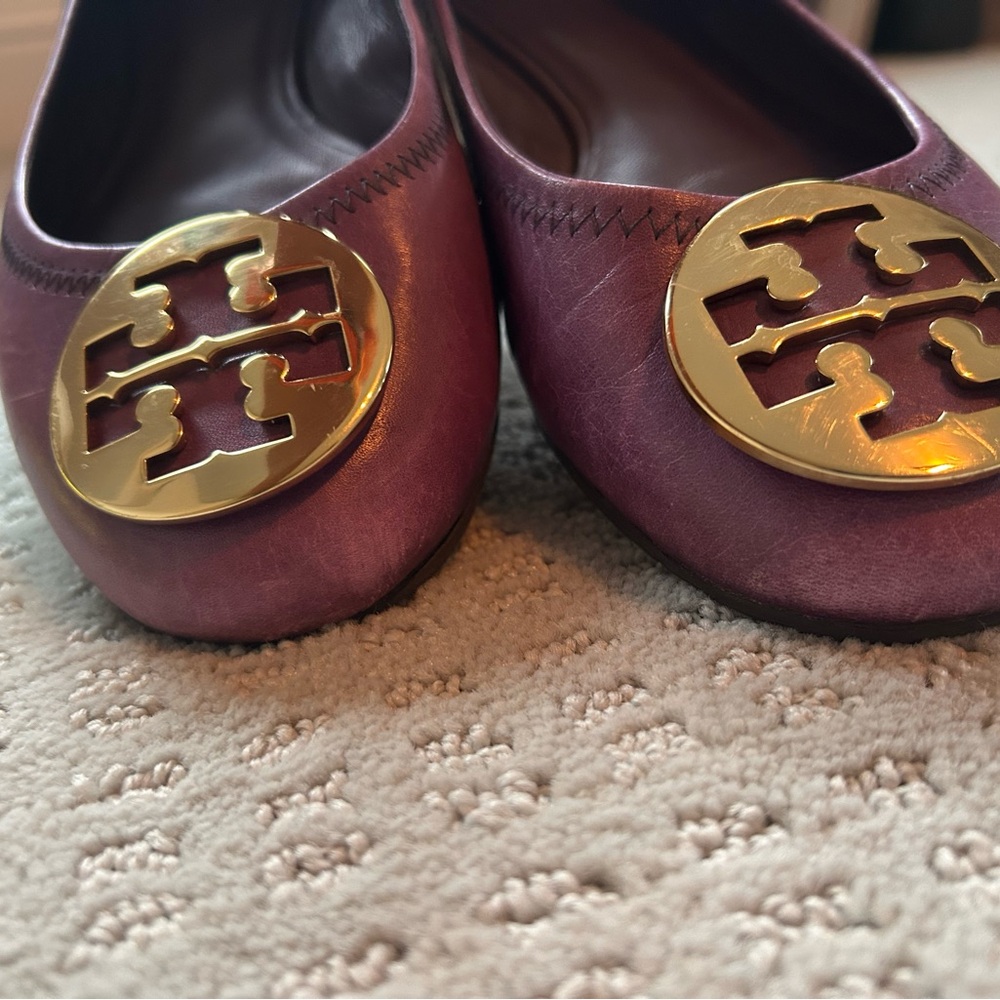 Tory Burch Miller Purple Flats & JCrew vibrant yellow flats - Picture 15 of 16